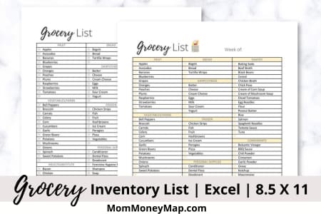 grocery inventory list